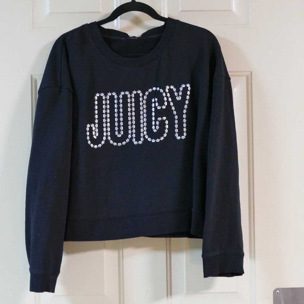 Juicy Couture Crew Neck Cropped Sweatshirt